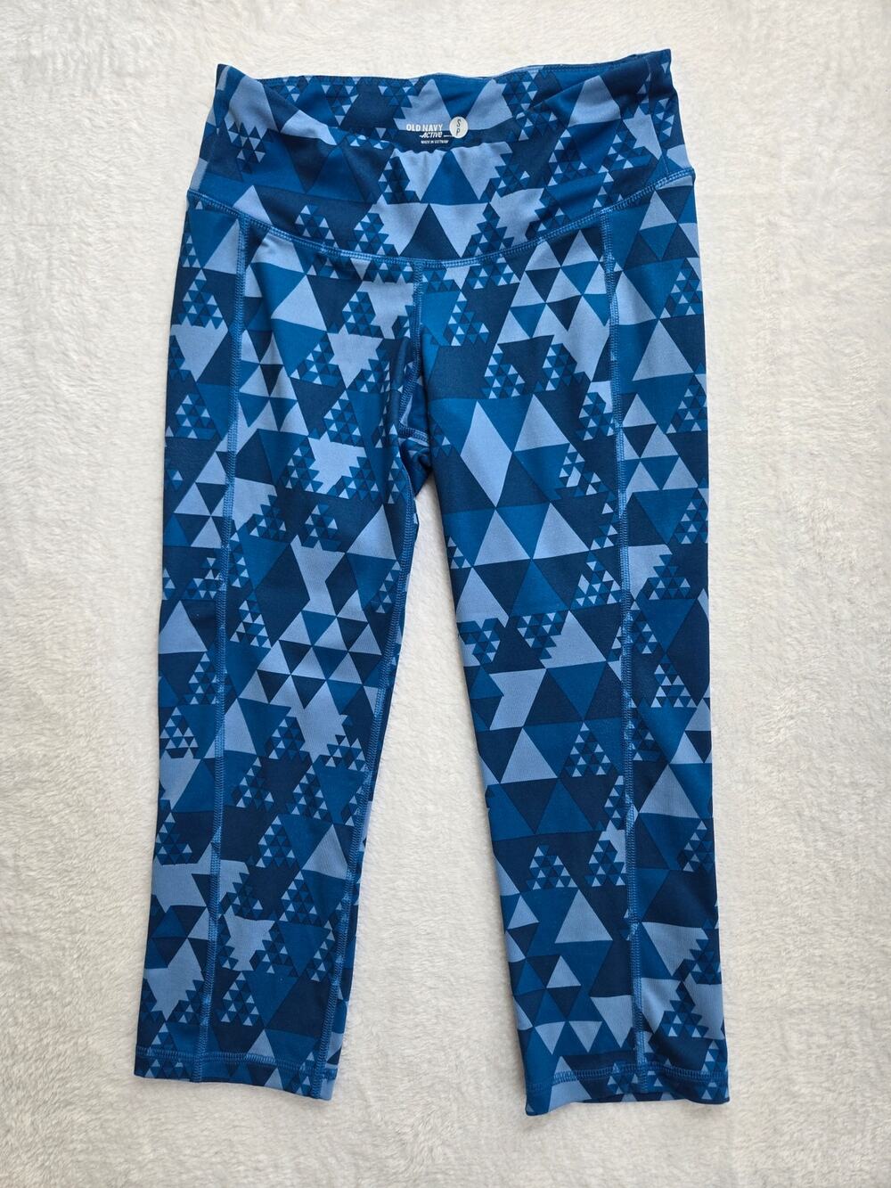 Old Navy Active Women’s Blue Crop Leggings Running Yoga Pants Size S